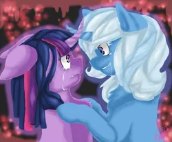 Size: 993x822 | Tagged: artist:camspooks, crying, derpibooru import, safe, trixie, twilight sparkle