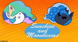 Size: 1280x690 | Tagged: artist:captain64, ask sunshine and moonbeams, blob, blob ponies, derpibooru import, fanart, game grumps, princess celestia, princess luna, safe