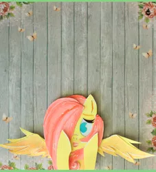 Size: 1234x1357 | Tagged: artist:ladymonotone, cute, derpibooru import, fluttershy, papercraft, safe, solo