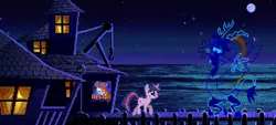 Size: 640x288 | Tagged: artist:caffeinejunkie, crossover, derpibooru import, discord, game, monkey island, retro, safe, twilight sparkle