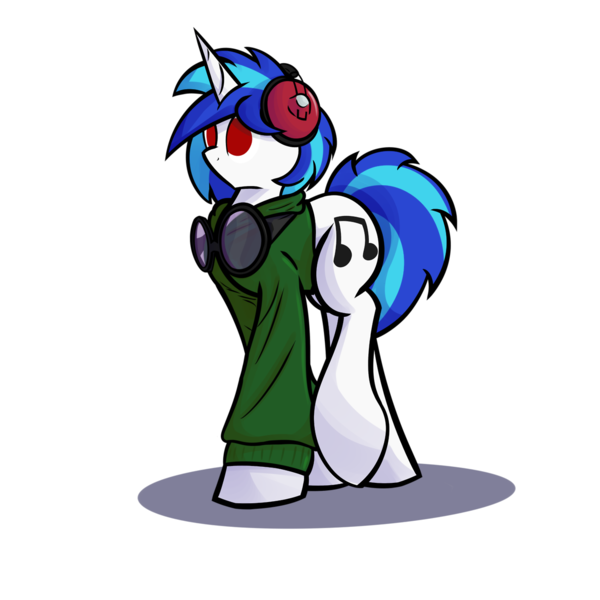 Size: 1280x1280 | Tagged: artist:abaddon41, clothes, derpibooru import, headphones, hoodie, safe, solo, vinyl scratch