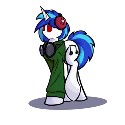 Size: 1280x1280 | Tagged: artist:abaddon41, clothes, derpibooru import, headphones, hoodie, safe, solo, vinyl scratch