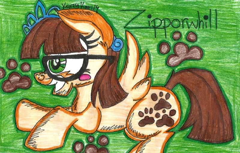 Size: 1663x1064 | Tagged: artist:krazykari, derpibooru import, safe, solo, traditional art, zippoorwhill