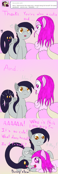 Size: 500x1500 | Tagged: artist:jag2mlp, augmented tail, belly, comic, derpibooru import, fetish, lamia, oc, oc:sweet bites, original species, questionable, unofficial characters only, vore