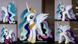 Size: 1280x721 | Tagged: artist:agatrix, clothes, derpibooru import, irl, photo, plushie, princess celestia, safe, socks, solo