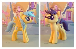 Size: 1200x771 | Tagged: safe, artist:krowzivitch, derpibooru import, sunshower raindrops, oc, oc:ahmedz, pony, craft, custom, female, figure, figurine, glasses, male, mare, sculpture