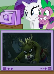 Size: 561x769 | Tagged: safe, derpibooru import, rarity, spike, dragon, hybrid, longma, exploitable meme, female, kung fu panda, male, meme, obligatory pony, shipping, sparity, straight, tv meme