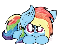 Size: 2592x1944 | Tagged: safe, artist:kelsey139, derpibooru import, rainbow dash, cute, dashabetes, filly, frown, looking at you, prone, puppy dog eyes, simple background, transparent background, vector