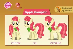 Size: 1024x690 | Tagged: apple bumpkin, apple family member, artist:jerry411, derpibooru import, fim logo, flash, puppet, rig, safe, solo