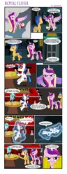 Size: 1000x2598 | Tagged: artist:icesticker, bar, bits, comic, derpibooru import, flash sentry, magic, poker, princess cadance, safe, shining armor, sunglasses