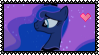 Size: 99x55 | Tagged: artist:kevfin, deviantart stamp, heart, love, princess luna, safe, solo