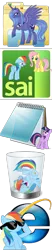 Size: 200x970 | Tagged: artist:pony4444, derpibooru import, fluttershy, folder, icon, internet explorer, notepad, princess luna, rainbow dash, safe, simple background, transparent background, twilight sparkle, vector