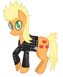 Size: 1318x1618 | Tagged: safe, artist:knadire, artist:knadow-the-hechidna, derpibooru import, applejack, earth pony, pony, clothes, cosplay, costume, cute, female, glam metal, jim gillette, mare, metal