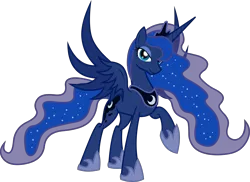 Size: 3910x2843 | Tagged: artist:nemesis360, derpibooru import, looking at you, princess luna, safe, simple background, solo, transparent background