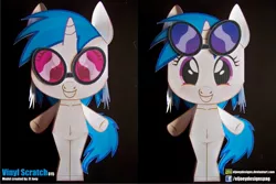 Size: 1743x1162 | Tagged: artist:eljoeydesigns, belly button, blushing, cute, derpibooru import, papercraft, safe, sunglasses, vinyl scratch