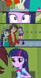 Size: 1919x3605 | Tagged: safe, derpibooru import, screencap, blueberry cake, normal norman, twilight sparkle, equestria girls, /mlp/, background human, female, male, naomi nobody, needs more jpeg, normalcake, shipping, straight