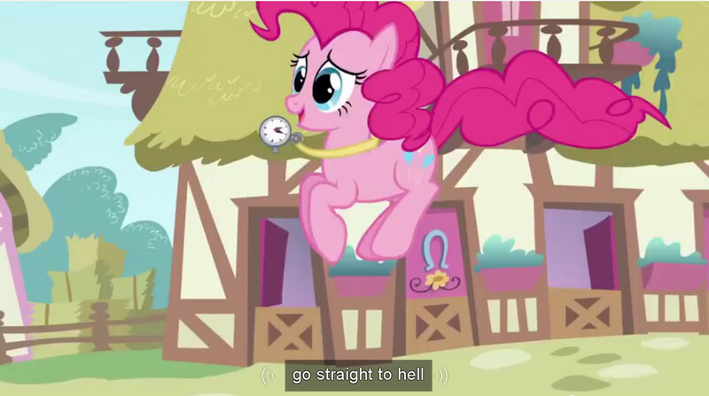 Size: 1277x714 | Tagged: derpibooru import, hell, meme, monopoly, pinkie pie, safe, screencap, too many pinkie pies, watch, youtube caption