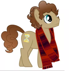 Size: 522x542 | Tagged: artist:fedora, clothes, derpibooru import, doctor who, doctor whooves, fourth doctor, safe, scarf, solo, time turner, tom baker