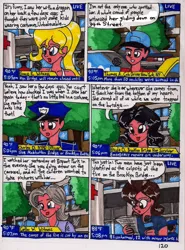 Size: 1416x1916 | Tagged: artist:newyorkx3, cathy weseluck, comic, comic:twilight and the big city, derpibooru import, human, nicole oliver, safe, traditional art