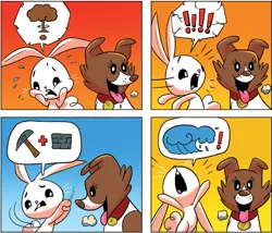 Size: 1267x1087 | Tagged: angel bunny, cropped, derp, derpibooru import, idw, safe, spoiler:comic, spoiler:comic23, winona