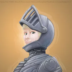 Size: 2000x2000 | Tagged: apple, applejack, armor, artist:smudge proof, bust, cutie mark, fantasy class, freckles, human, humanized, knight, patreon, safe, warrior