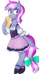 Size: 353x600 | Tagged: safe, artist:divided-s, derpibooru import, oc, oc:queer-division, unofficial characters only, pony, beer, bipedal, clothes, solo