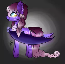 Size: 1024x1004 | Tagged: safe, artist:starshinefox, derpibooru import, oc, oc:love lust, unofficial characters only, bat pony, pony, vampire, glowing eyes, glowing wings, solo