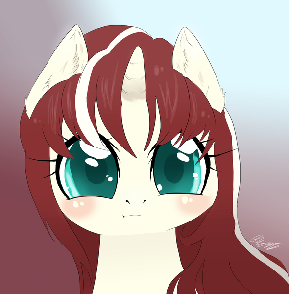 Size: 5172x5263 | Tagged: absurd resolution, artist:e-pon, blushing, cute, derpibooru import, fluffy, looking at you, oc, oc:sky light, portrait, safe, solo, :t, unofficial characters only
