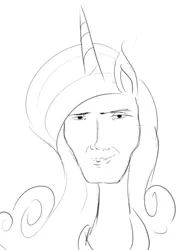 Size: 584x822 | Tagged: artist needed, derpibooru import, handsome, handsome face, looking at you, princess cadance, safe, wat