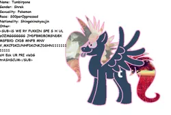 Size: 669x453 | Tagged: safe, artist:neon nebula, derpibooru import, ponified, :p, bullshit, derp, parody, smiling, social justice warrior, solo, special snowflake, spread wings, tongue out, tumblr, vulgar