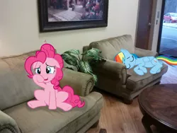 Size: 2592x1944 | Tagged: safe, artist:fabulouspony, artist:somepony, artist:tokkazutara1164, derpibooru import, pinkie pie, rainbow dash, earth pony, pegasus, pony, car, chair, godmother, irl, painting, photo, plant, ponies in real life, pregnant, sleeping, table, tears of joy, vector, waiting room