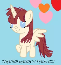 Size: 466x496 | Tagged: artist:nabilla2010, derpibooru import, foal, lauren faust, oc, oc:fausticorn, safe, solo, unofficial characters only