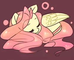 Size: 1500x1217 | Tagged: safe, artist:katputze, derpibooru import, fluttershy, pegasus, pony, eyes closed, female, folded wings, mare, prone, simple background, sleeping, solo, wings