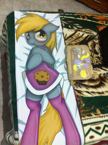 Size: 1936x2592 | Tagged: suggestive, artist:ratachu666, derpibooru import, derpy hooves, pegasus, pony, adorasexy, body pillow, cute, female, irl, mare, photo, sexy