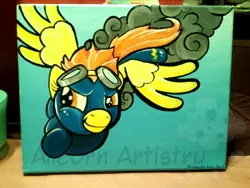 Size: 800x600 | Tagged: safe, artist:ghostlymuse, derpibooru import, spitfire, painting, traditional art