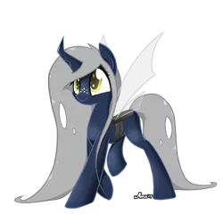 Size: 500x500 | Tagged: artist:srmario, blue skin, changeling, changepony, cute, derpibooru import, hybrid, interspecies offspring, oc, oc:silverwind, offspring, parent:oc:doctiry, parent:oc:platan, parents:oc x oc, parents:platiry, platiry, safe, simple background, solo, transparent background, unofficial characters only, vector, yellow eyes