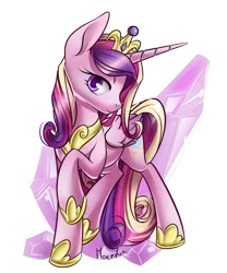 Size: 747x900 | Tagged: artist:moenkin, crystal, derpibooru import, princess cadance, safe, simple background, solo, transparent background