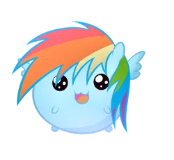 Size: 932x857 | Tagged: safe, artist:heavymetalbronyyeah, derpibooru import, rainbow dash, blob, chubbie, cute, dashabetes, solo