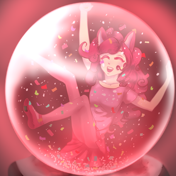 Size: 1000x1000 | Tagged: artist:aruva-chan, clothes, crystal ball, derpibooru import, eared humanization, friendship is witchcraft, gypsy pie, human, humanized, pinkie pie, romani, safe, solo