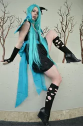 Size: 4000x6016 | Tagged: artist:shelle-chii, boots, cosplay, derpibooru import, high heel boots, high heels, human, irl, irl human, photo, queen chrysalis, safe, shoes