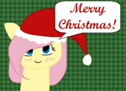 Size: 450x325 | Tagged: 1000 hours in ms paint, artist:softijshamster, christmas, derpibooru import, fluttershy, hat, ms paint, safe, santa hat