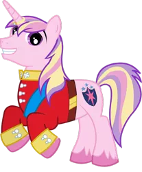 Size: 1024x1236 | Tagged: artist:blah23z, derpibooru import, grin, horn ring, looking at you, palette swap, pink, princess cadance, rearing, safe, shining armor, simple background, smiling, solo, transparent background, unshorn fetlocks, vector