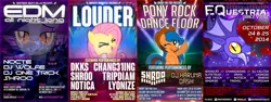 Size: 1024x385 | Tagged: 2013, 2014, artist:mushrooshi, brony fan fair, concert, convention, derpibooru import, midwest brony fest, midwest bronyfest, nightmare nights dallas, poster, rave, safe