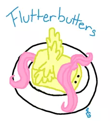 Size: 1528x1672 | Tagged: artist:rainbowmerokodash, butter, derpibooru import, flutterbutter, fluttershy, literal buttershy, safe