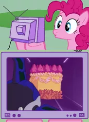 Size: 563x771 | Tagged: cake, derpibooru import, exploitable meme, gelshark, meme, obligatory pony, pinkie pie, safe, sky-byte, transformers, transformers car robots, transformers robots in disguise (2001), tv meme