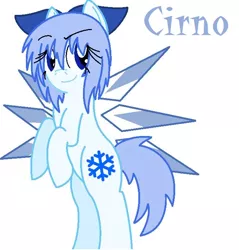 Size: 674x706 | Tagged: artist:happydays64, cirno, derpibooru import, ponified, safe, solo, touhou