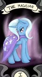 Size: 1200x2200 | Tagged: safe, artist:chromadraws, derpibooru import, trixie, pony, unicorn, card, female, mare, solo, tarot