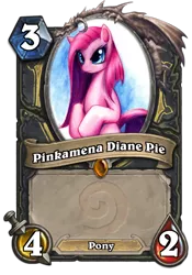 Size: 400x573 | Tagged: artist:lavosvsbahamut, derpibooru import, hearthstone, pinkamena diane pie, pinkie pie, safe, solo