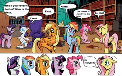 Size: 796x496 | Tagged: safe, derpibooru import, applejack, fluttershy, pinkie pie, rainbow dash, rarity, twilight sparkle, twilight sparkle (alicorn), alicorn, pony, doctor who, dr. nick, exploitable meme, female, mane 6 interests, mane six, mare, meme, the simpsons, they might be giants thread