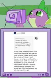 Size: 578x882 | Tagged: derpibooru import, exploitable meme, insanity, meme, obligatory pony, otherkin, safe, spike, stupidity, text, tv meme